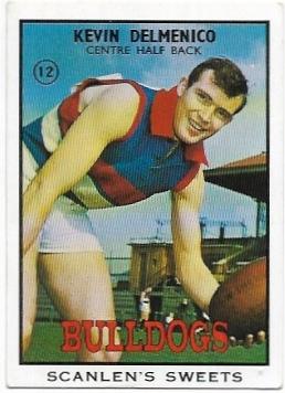 1968 B Scanlens (12) Kevin Delmenico Footscray *