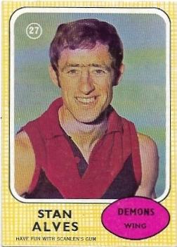 1970 Scanlens (27) Stan Alves Melbourne *