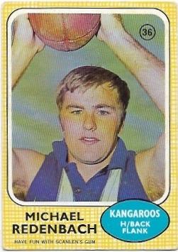 1970 Scanlens (36) Michael Redenbach North Melbourne *