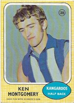 1970 Scanlens (38) Ken Montgomery North Melbourne *