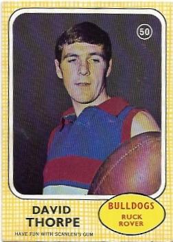 1970 Scanlens (50) David Thorpe Footscray *