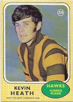 1970 Scanlens (59) Kevin Heath Hawthorn *