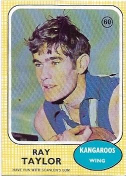 1970 Scanlens (60) Ray Taylor North Melbourne *