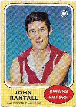 1970 Scanlens (66) John Rantall South Melbourne *
