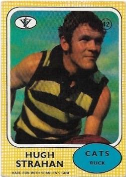 1972 VFL Scanlens (42) Hugh Strahan Geelong *