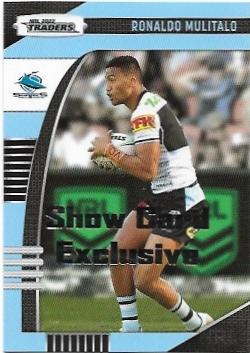2022 Nrl Traders Show Card Exclusive (037) Ronaldo Mulitalo Sharks