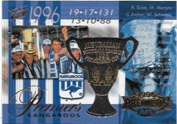 1996 North Melbourne – 2003 Select XL Ulta (PC1) Premiership Commemorative #323