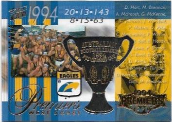 1994 West Coast – 2003 Select XL Ultra (PC3) Premiership Commemorative #117