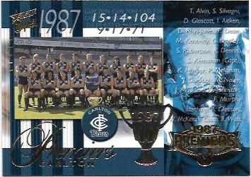 1987 Carlton – 2004 Select Conquest (PC16) Premiership Commemorative #509 **