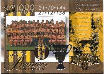1989 Hawthorn – 2004 Select Conquest (PC17) Premiership Commemorative #190