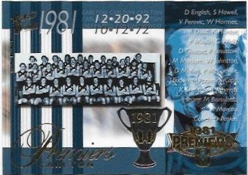 1981 Carlton – 2004 Select Ovation (PC19) Premiership Commemorative #079