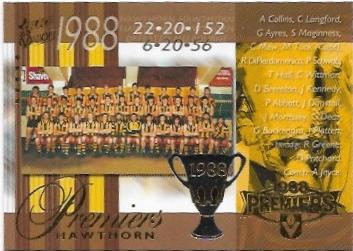 1988 Hawthorn – 2004 Select Ovation (PC23) Premiership Commemorative #079