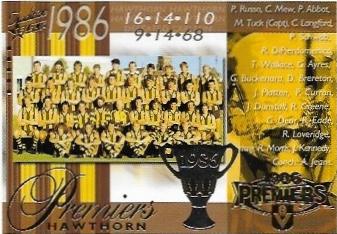 1986 Hawthorn – 2005 Select Tradition (PC27) Premiership Commemorative