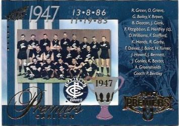 1947 Carlton – 2008 Select Classic (PC52) Premiership Commemorative 031/550