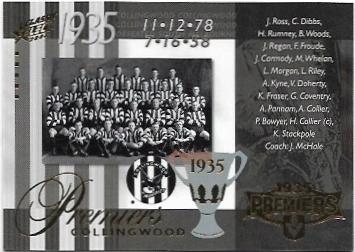 1935 Collingwood – 2008 Select Classic (PC55) Premiership Commemorative 118/550