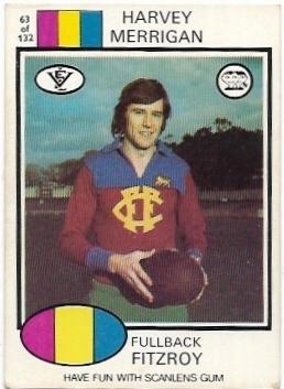 1975 VFL Scanlens (63) Harvey MERRIGAN Fitzroy *