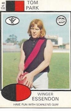 1975 VFL Scanlens (68) Tom PARK Essendon *