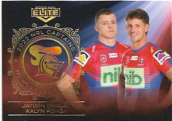 2022 Nrl Elite Captains (C08) Jayden Brailey & Kalyn Ponga Knights 11/85