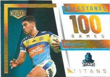 2022 Nrl Elite Milestones Case Card (M05) Brian Kelly Titans 06/42