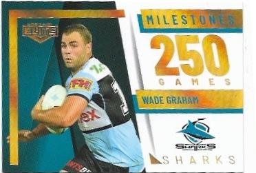 2022 Nrl Elite Milestones Case Card (M04) Wade Graham Sharks 40/42