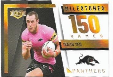 2022 Nrl Elite Milestones Case Card (M11) Isaah Yeo Panthers 19/42