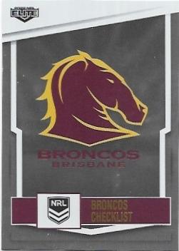 2022 Nrl Elite NRLW ( NRLW 01 / 54) Checklist Broncos W
