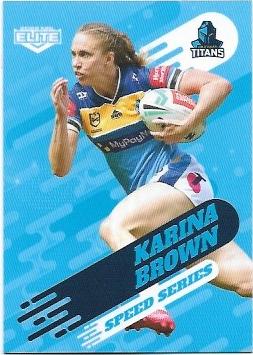 2022 Nrl Elite Speed Series (SS35/44) Karina Brown Titans W