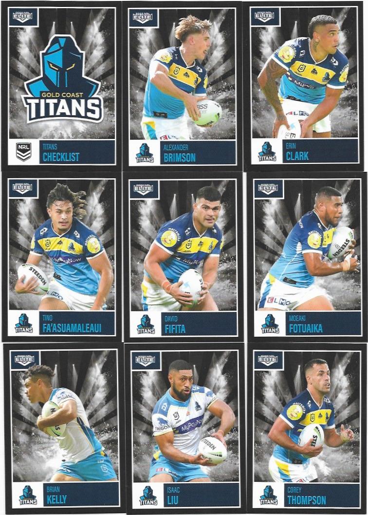 2022 Nrl Elite Titans Team Set (9 Cards)