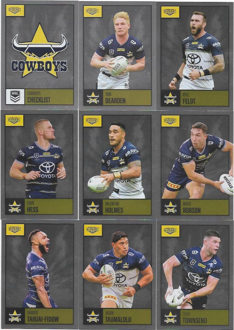 2022 Nrl Elite Cowboys Silver Special Parallel Team Set (9 Cards)