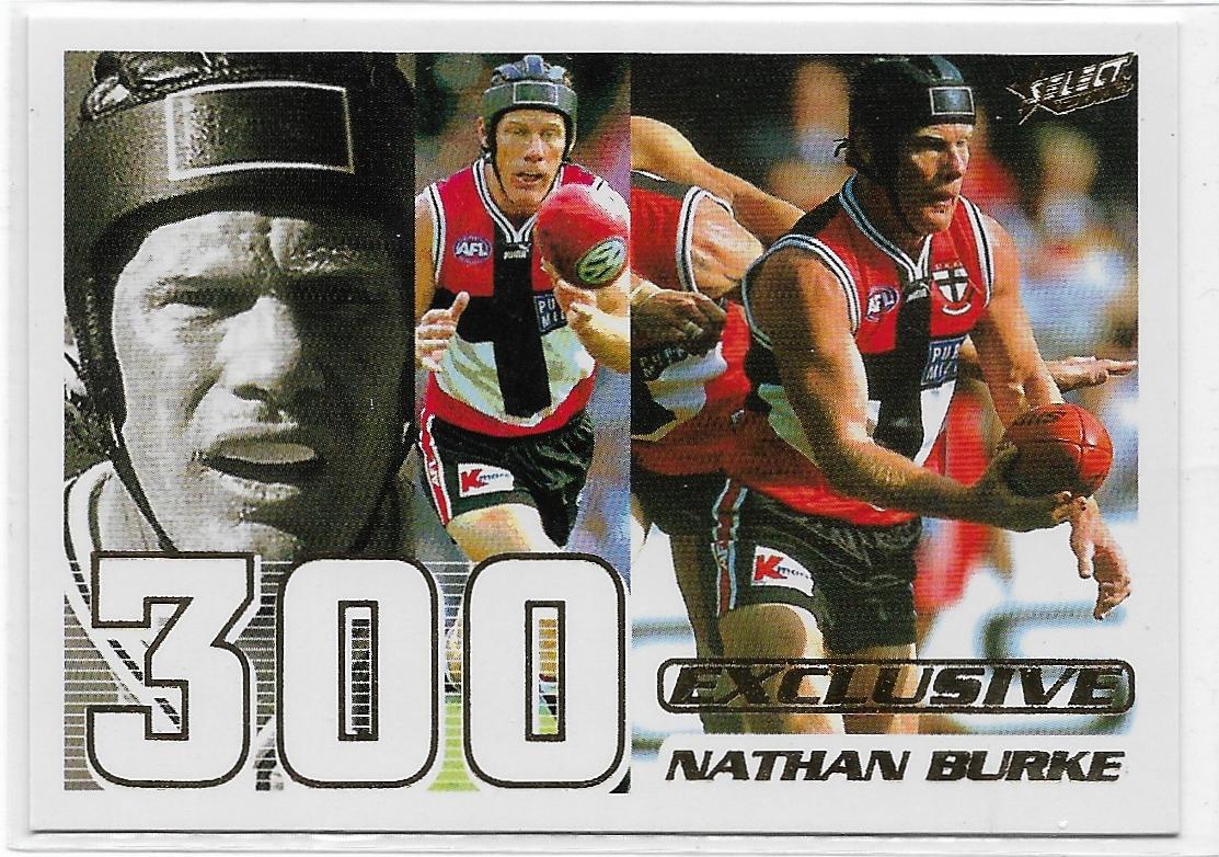 2002 Select Exclusive SPX 300 Game Case Card (CC6) Nathan Burke St. Kilda