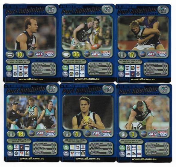 2002 Teamcoach Team Set Blue Prize – Port Adelaide