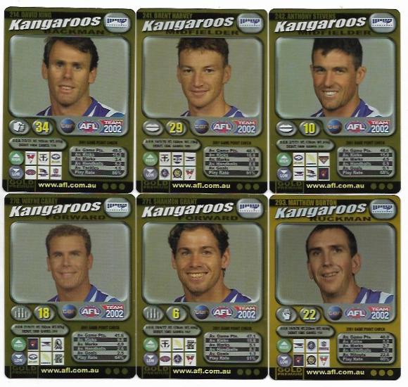 2002 Teamcoach Team Set Gold – Kangaroos