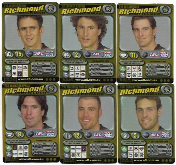 2002 Teamcoach Team Set Gold – Richmond