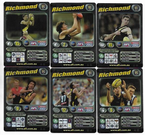 2002 Teamcoach Team Set Silver – Richmond