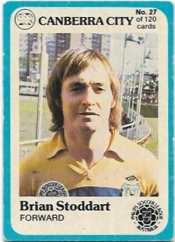 1978 Scanlens Soccer (27) Brian Stoddart Canberra City