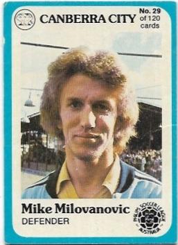 1978 Scanlens Soccer (29) Mike Milovanovic Canberra City