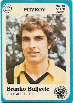 1978 Scanlens Soccer (40) Branko Buljevic  Fitzroy