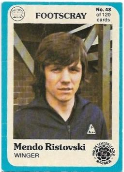 1978 Scanlens Soccer (48) Mendo Ristovski Footscray