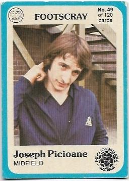 1978 Scanlens Soccer (49) Joseph Picioane Footscray