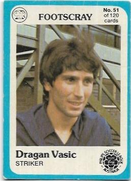 1978 Scanlens Soccer (51) Dragan Vasic Footscray