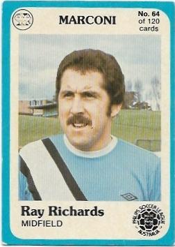 1978 Scanlens Soccer (64) Ray Richards Marconi