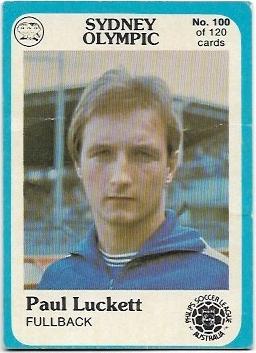1978 Scanlens Soccer (100) Paul Luckett Sydney Olympic