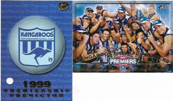1999 Select Premiere Premiership Predictor (PC9) North Melbourne 310/844