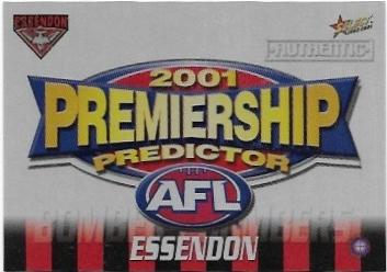 2001 Select Authentic Premiership Predictor (PC5) Essendon