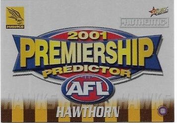 2001 Select Authentic Premiership Predictor (PC8) Hawthorn