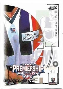 2002 Select Exclusive Premiership Predictor (PC6) Fremantle