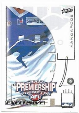 2002 Select Exclusive Premiership Predictor (PC9) North Melbourne