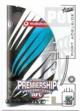 2002 Select Exclusive Premiership Predictor (PC11) Port Adelaide