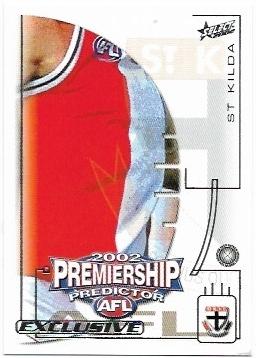 2002 Select Exclusive Premiership Predictor (PC13) St. Kilda