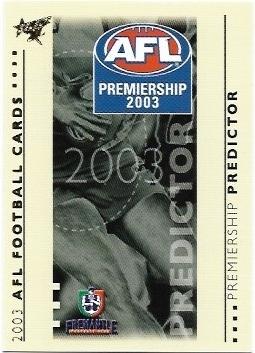 2003 Select XL Premiership Predictor (PC6) Fremantle